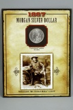 1887-P Morgan Silver Dollar, PCS Legends of West W/Stamp Buffalo Bill