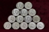 14 Kennedy 40% Silver Half Dollars