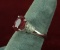 14K Gold Ring w/ Ruby Colored Stone, Sz. 5.5