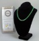 14K Gold & Columbian Emerald Necklace w/ Appraisal, 30.5 Grams