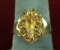10K Gold Ladies Ring w/ Amber Colored Stone, Sz 7