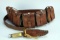 Leather Ammo Belt & German Hunting Knife