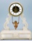 French Marble Swinger Clock, Ca. 19th Century