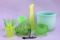 Vaseline Glass & Other Green Glassware Items