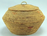 NW Indian Basket - Coiled Grass & Willow