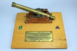 U.S. Army Presentation Canon - Plaque to General Berton Spivy