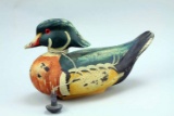 NRA 1996 Hand Painted Wooden Duck Decoy w/ Weight