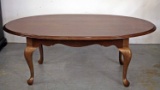 Cherry Finish Queen Anne Style Coffee Table