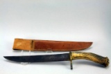 Stag Handled Knife w/ Scabbard