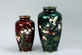2 Asian Cloisonné Vases