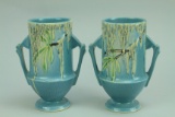 Roseville Pottery Blue Moss Vases #774-6