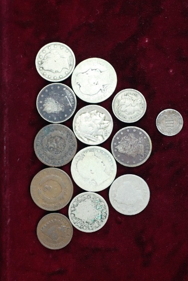 13 Collectible U.S. Old U.S. Coins, see notes