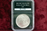 1889-P Morgan Silver Dollar, Genuine uncirculated by PCS Stamps & Coins