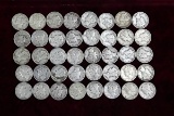 40 Mercury Silver Dimes; various dates/mints