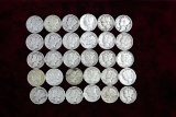 30 Mercury Silver Dimes; various dates/mints