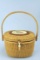 Vintage Barlow Nantucket Basket Weave Purse - Cardinals