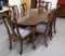 Queen Anne Style Table, 6 Chairs & Leaves, Pad