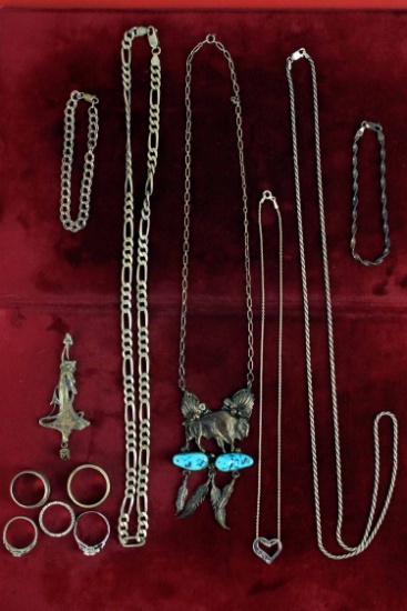 Sterling, Turquoise, Jewelry & More