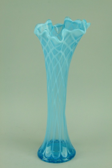 Fenton Blue Opalescent Vase