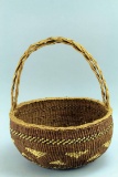 Coast Indians Split Willow & Cedar Bark Basket