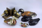 Duck Book Ends - Wooden Décor Ducks