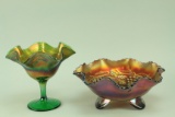 Carnival Glass Compotes