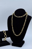 14K Italy Gold Necklace & Bracelet, 25.5 Grams