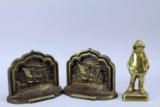 Shakespeare House Bookends & Brass Sailor