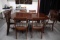 Mahogany Dining Table & Chairs w/ Leave