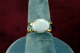 14K Gold Opal Ring, Sz. 7.5, 3.6 Grams