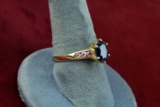 14K Gold Ring w/ Garnet Colored Stone, Sz. 9.5, 3 Grams