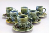 Set of 3 Wade England Demitasse Cups/Saucers