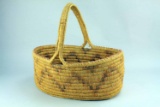 Puyallup Native Woven Handled Basket