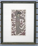 Blind Stitched Asian Art - Framed