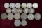15 Misc. Silver Coins+V Nickel+3 Cent Pc