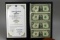 1 U.S. Government issued uncut sheet of $1 Federal Reserve Notes, w/COA