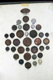 Various Foreign Coins Framed
