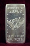 Ten Troy Oz .999 Fine Silver, Minted from US Strategic Stockpile Silver