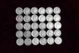 30 Roosevelt Silver Dimes, various dates/mints