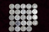 24 Roosevelt Silver Dimes, various dates/mints