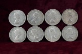 8 80% Silver Canadian 50 Cent Pieces
