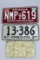 License Plates - Oklahoma 1934, Oregon 1947, Arizona