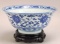 Antique Chinese Blue & White Porcelain Bowl, 19th Century