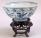 Late Ming Transition Export Ware Blue & White Porcelain Bowl, Ca. 17th Century