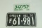 Oregon 1966 Motorcycle Plate, 1958 Auto Plate