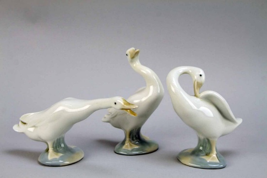 Lladro "Little Ducks" #4551, 4552, 4553 Porcelain, Spain