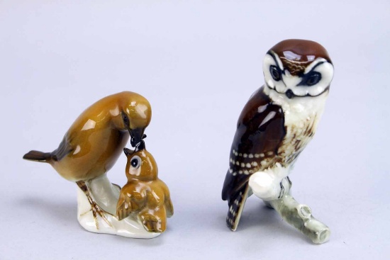 Hutschenreuther Bird & Porcelain Owl, Germany