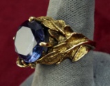 14K Gold Sapphire Ring, Sz. 7, 11.7 Grams