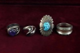 Southwest Style Sterling Rings, Sz. 5.5 -10