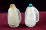 2 Quartz Snuff Bottles